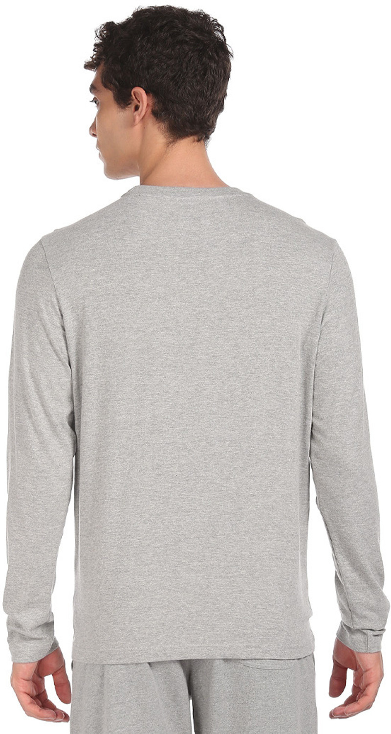 Image of U.S. POLO ASSN. Solid Men Round Neck Grey T-Shirt