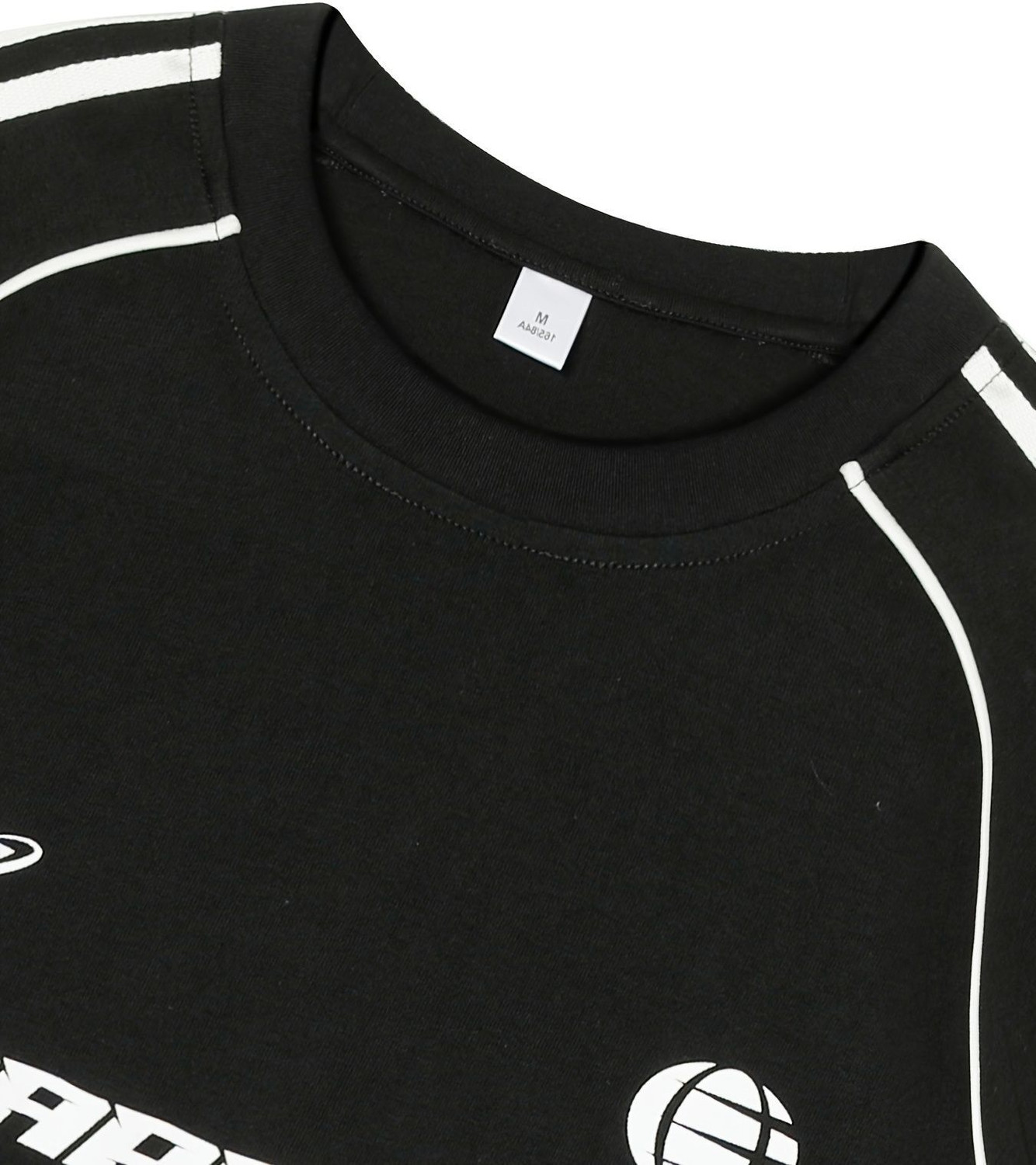 Image of Else & What Printed Men Round Neck Black T-Shirt