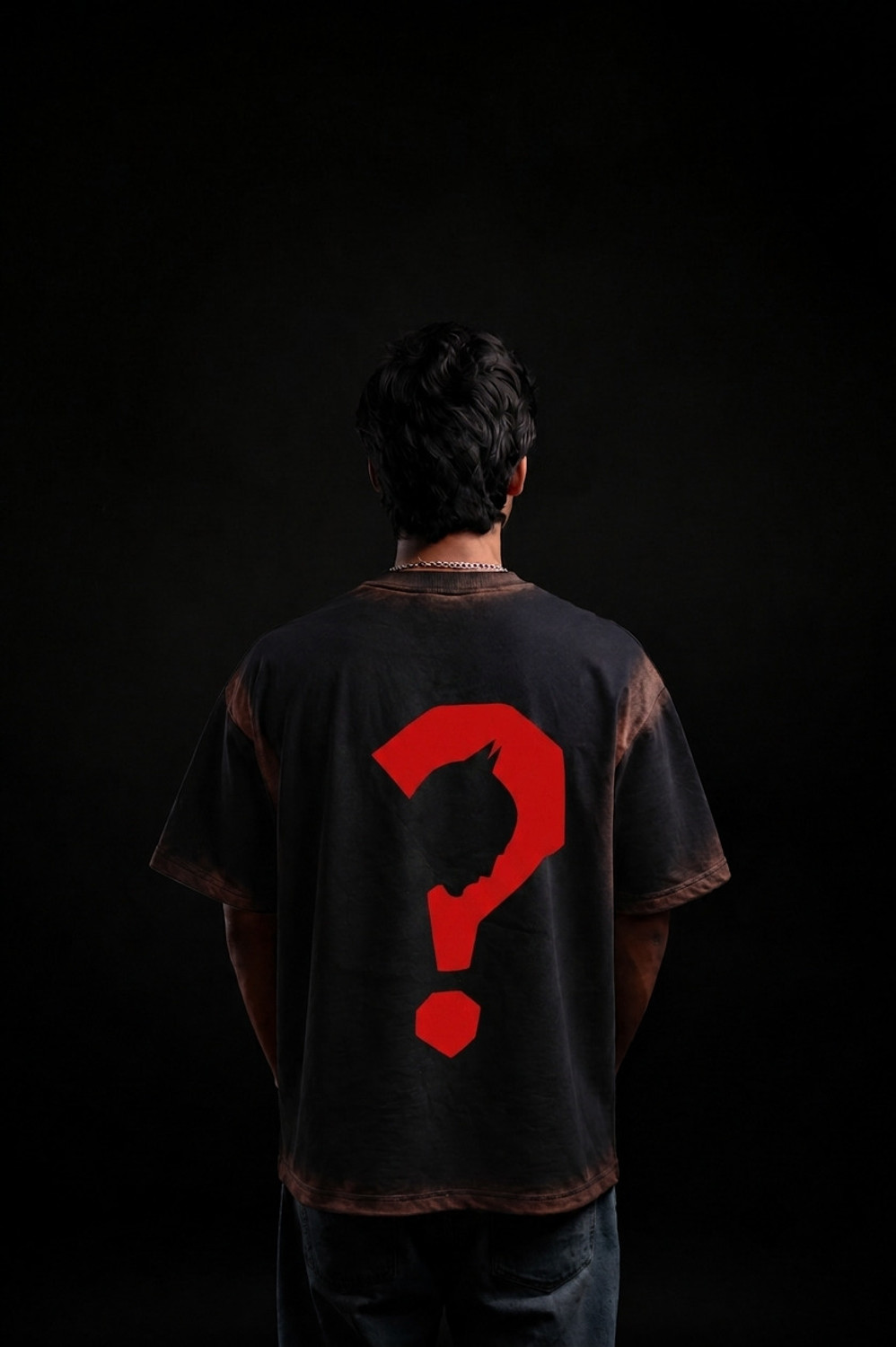 Image of Cloth Chemistry Superhero, Graphic Print Men Round Neck Black T-Shirt
