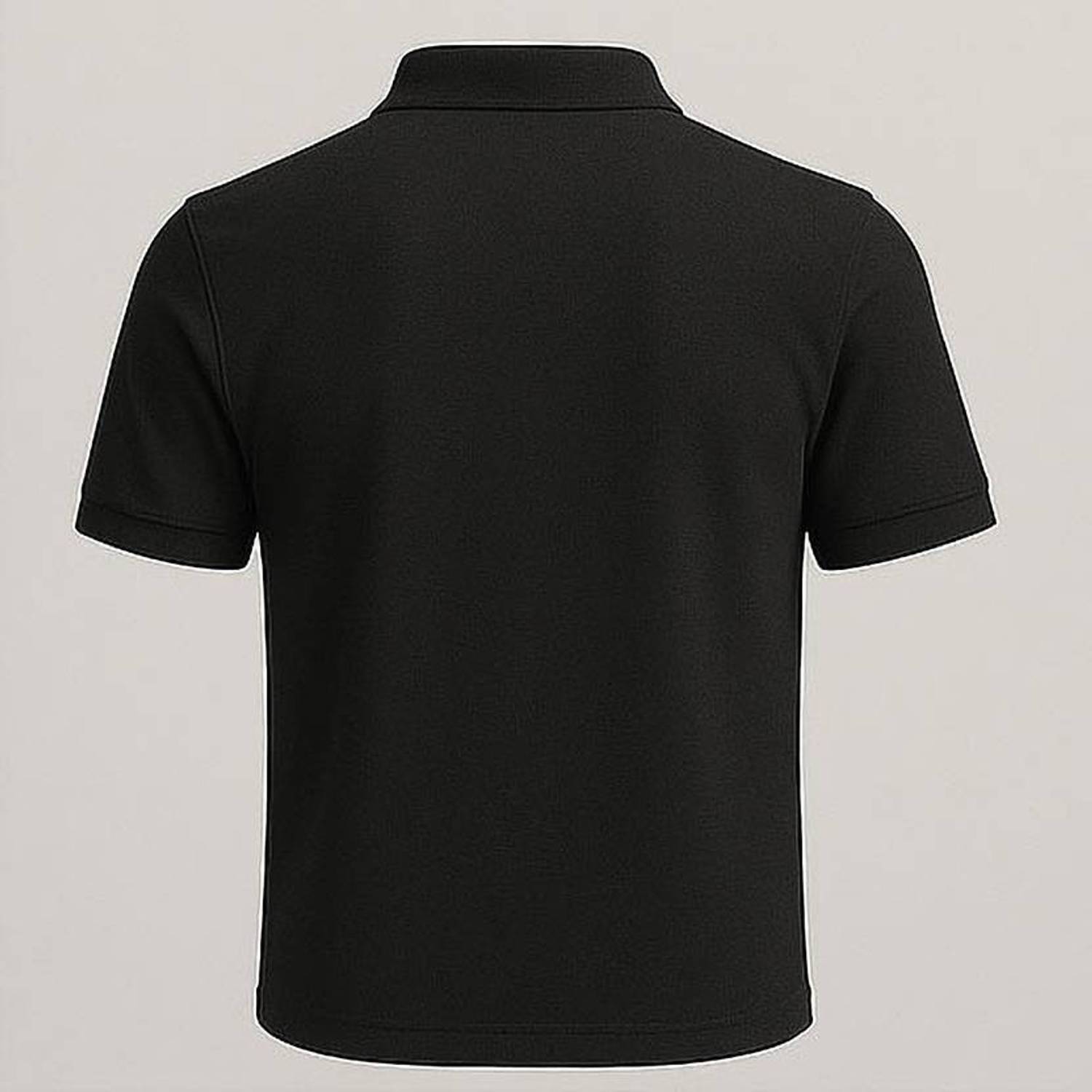 Amaran Printed Men Polo Neck Black T-Shirt - Image 2