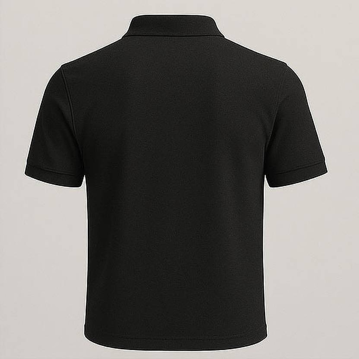 Image of Amaran Printed Men Polo Neck Black T-Shirt