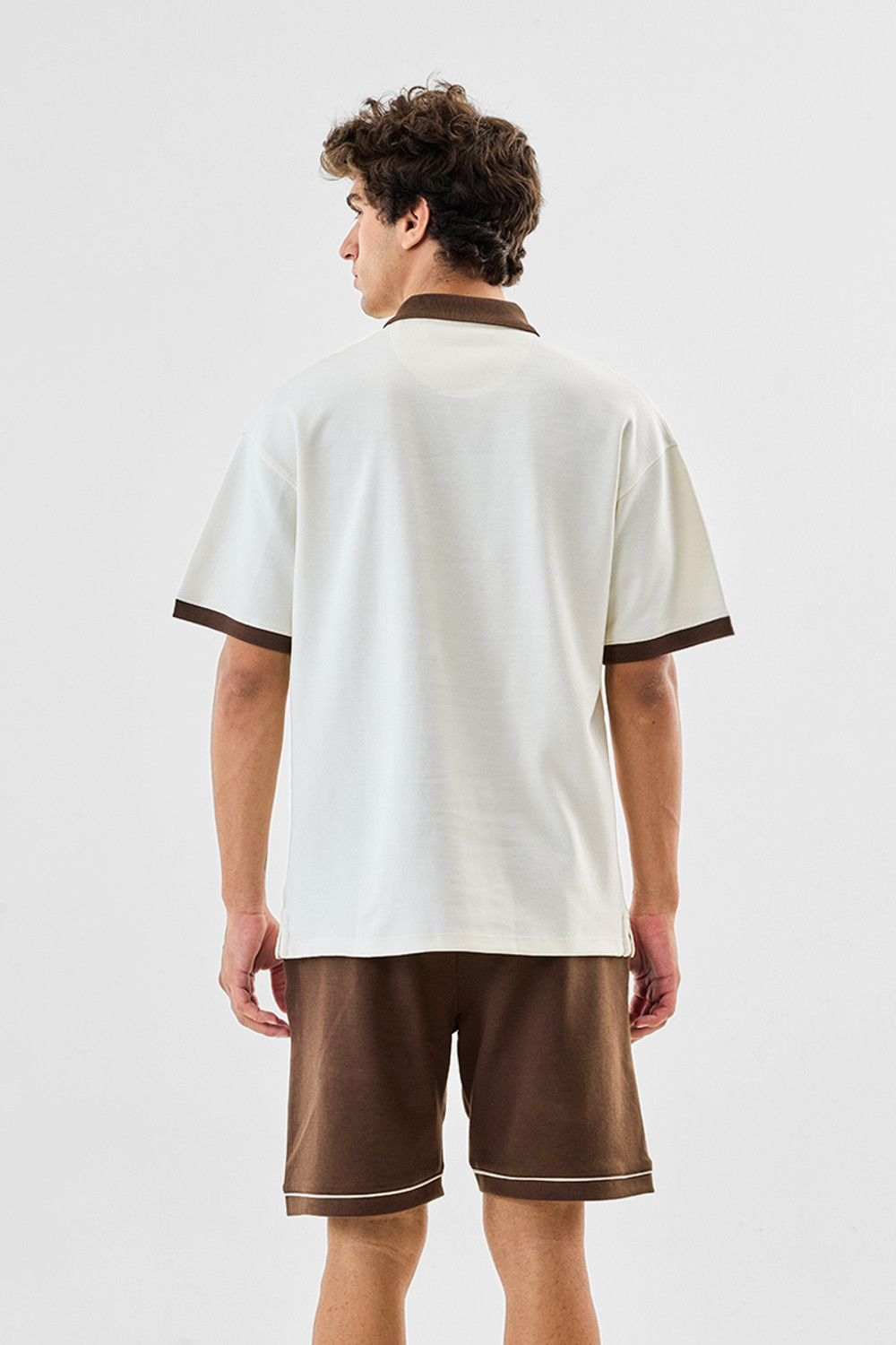 Image of Snitch Solid Men Polo Neck White T-Shirt