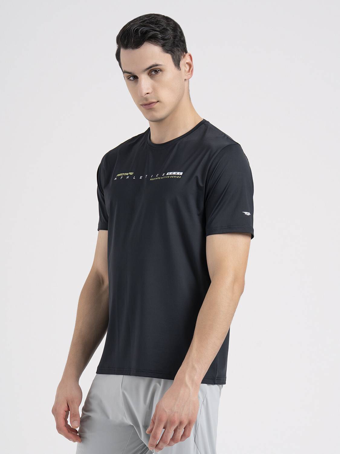 RED TAPE Graphic Print Men Round Neck Black T-Shirt - Image 4