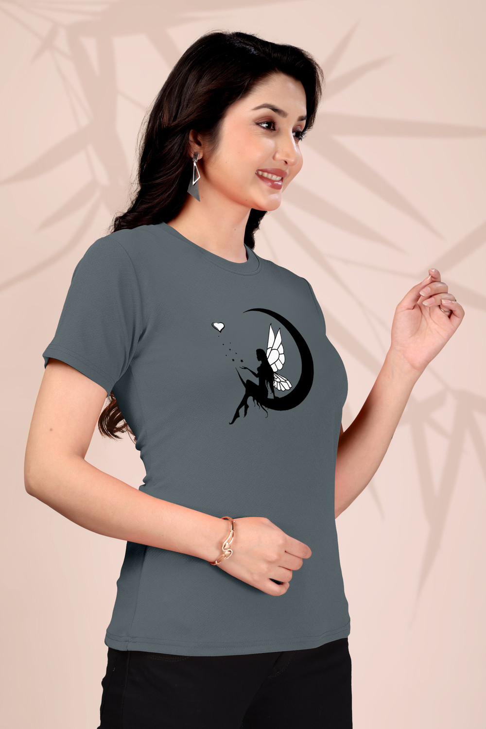 Image of ZentWorld Printed Women Round Neck Multicolor T-Shirt