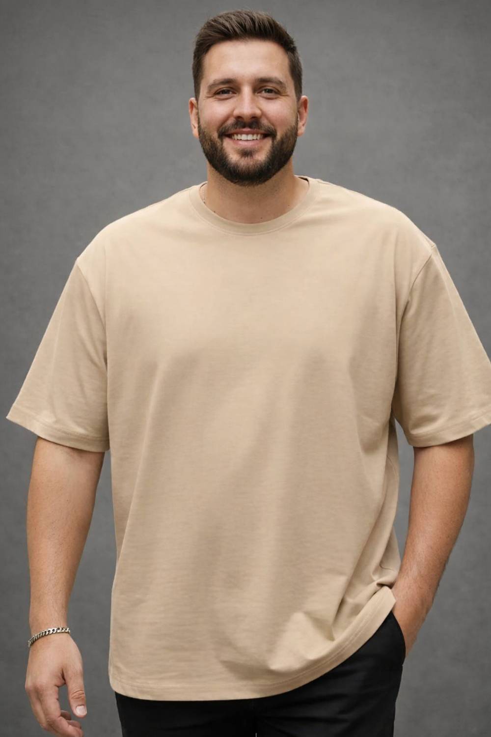 ANUBHAVGARMENT Solid Men Round Neck White T-Shirt
