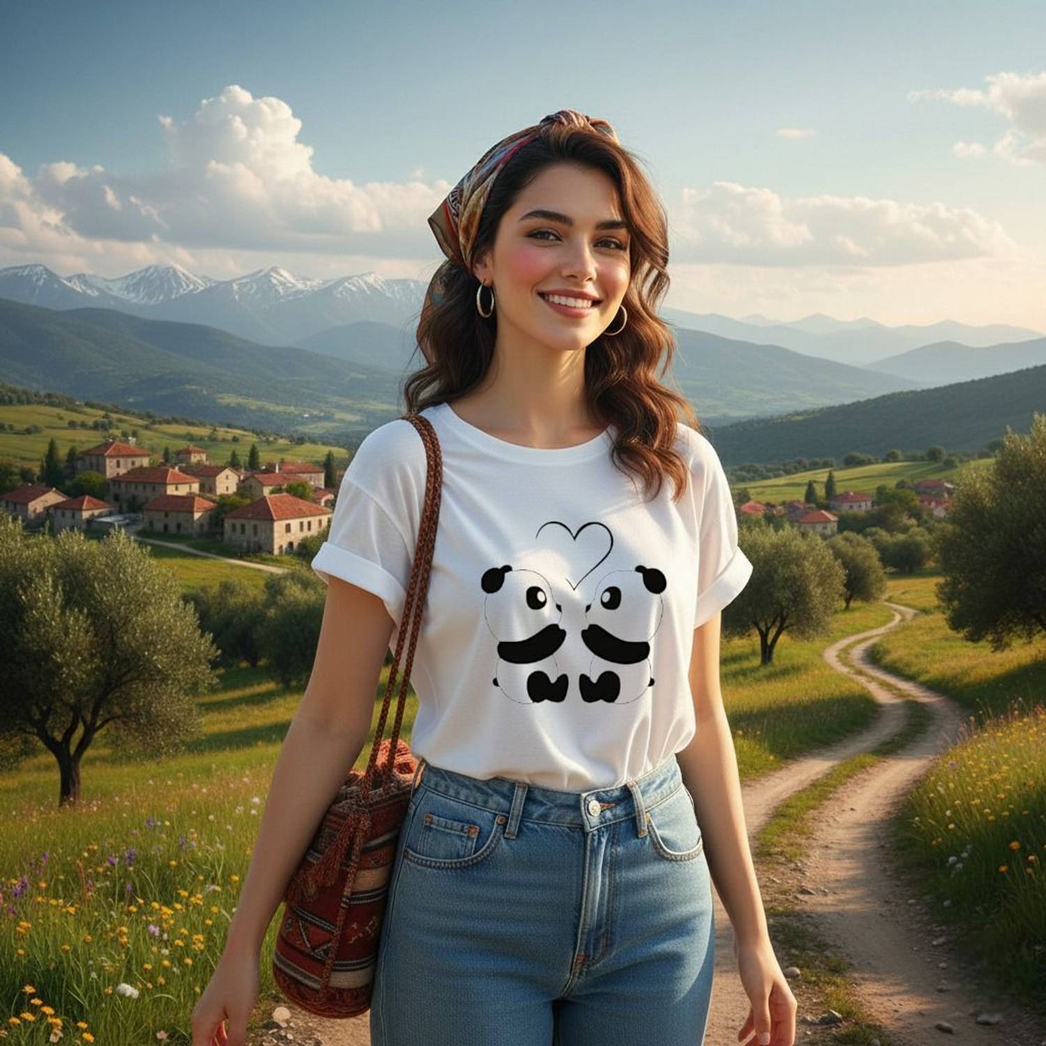 HouseOfCommon Graphic Print Women Round Neck White T-Shirt