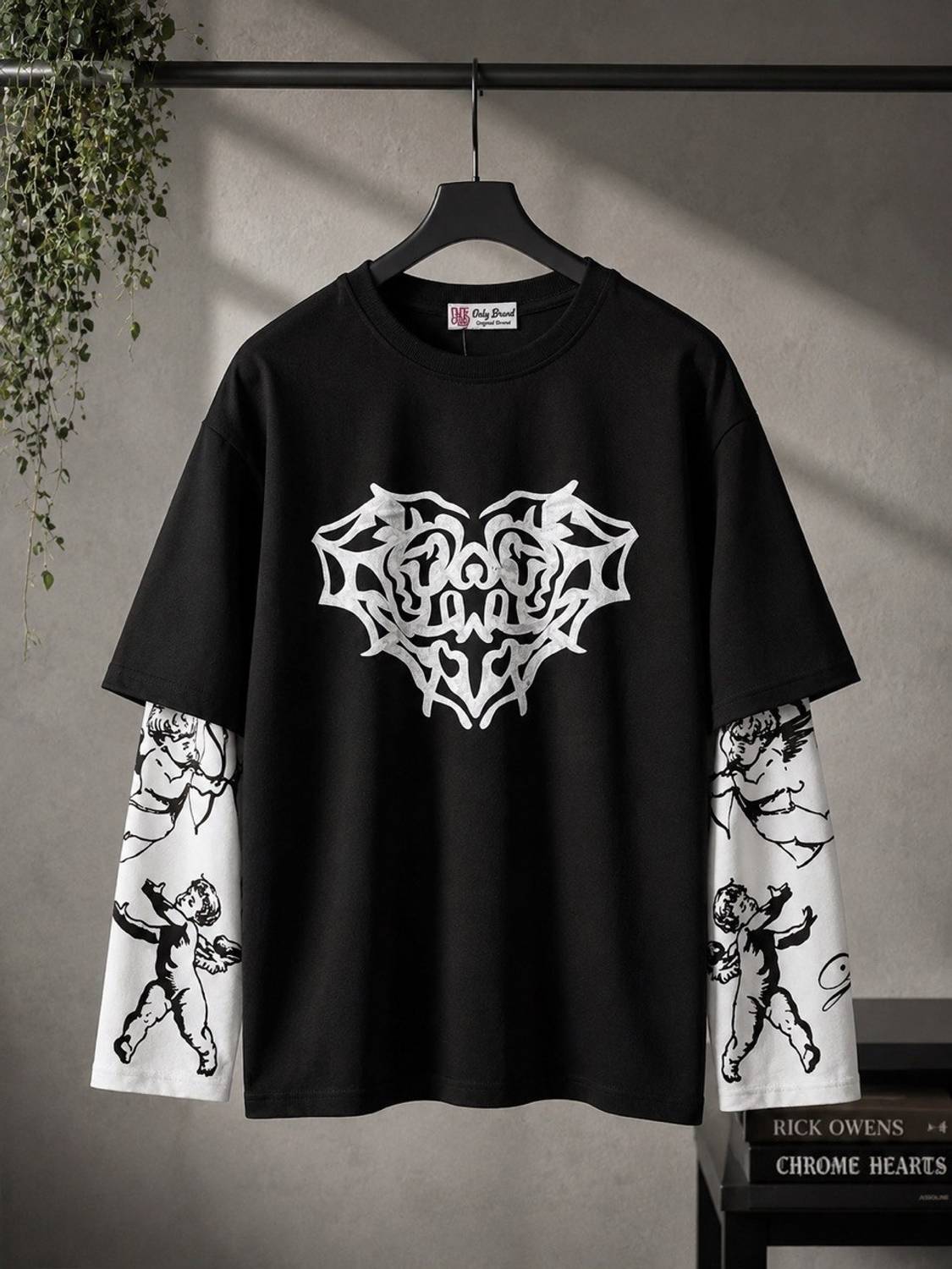 Eddicted Graphic Print Men Round Neck Black T-Shirt