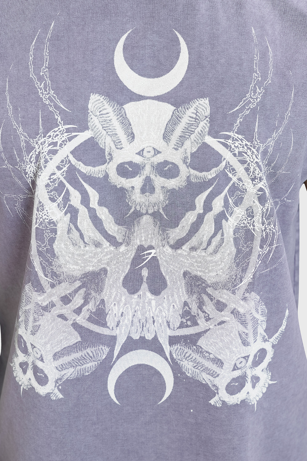 Image of FuaarK Printed Men Round Neck Grey T-Shirt