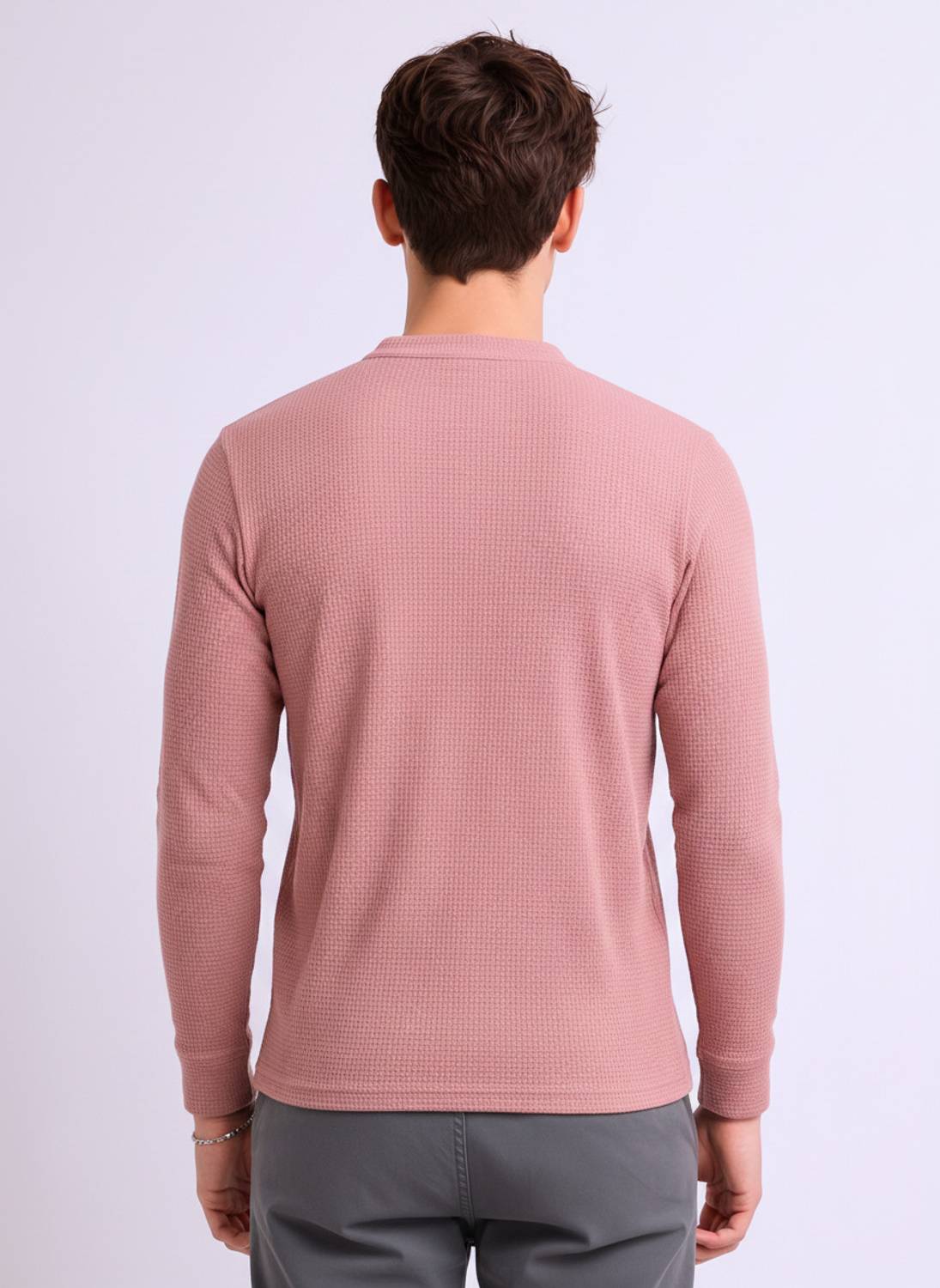 Try Colorblock Men Polo Neck Pink T-Shirt - Image 2