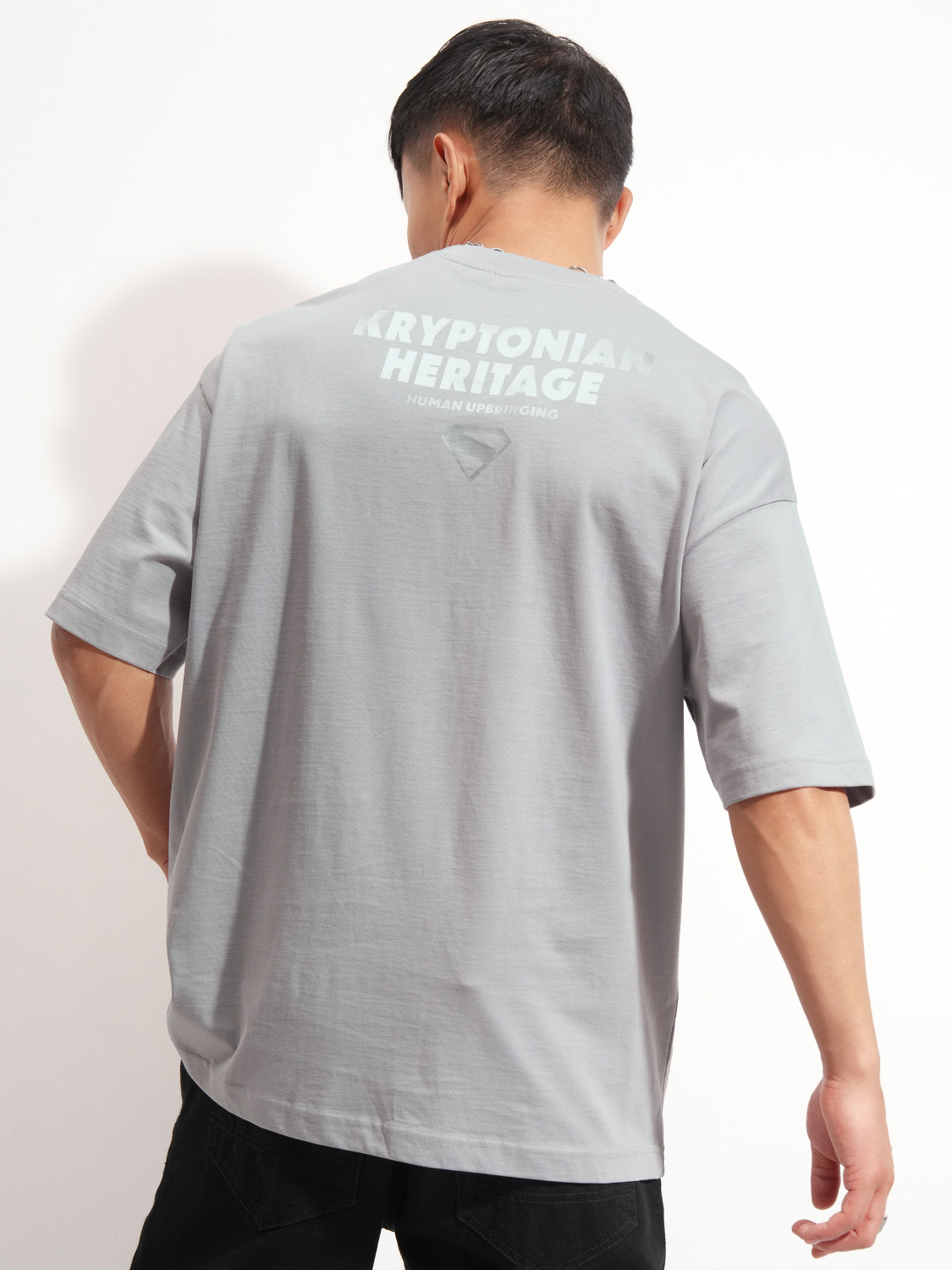 Image of HIGHLANDER Printed Men Round Neck Grey T-Shirt
