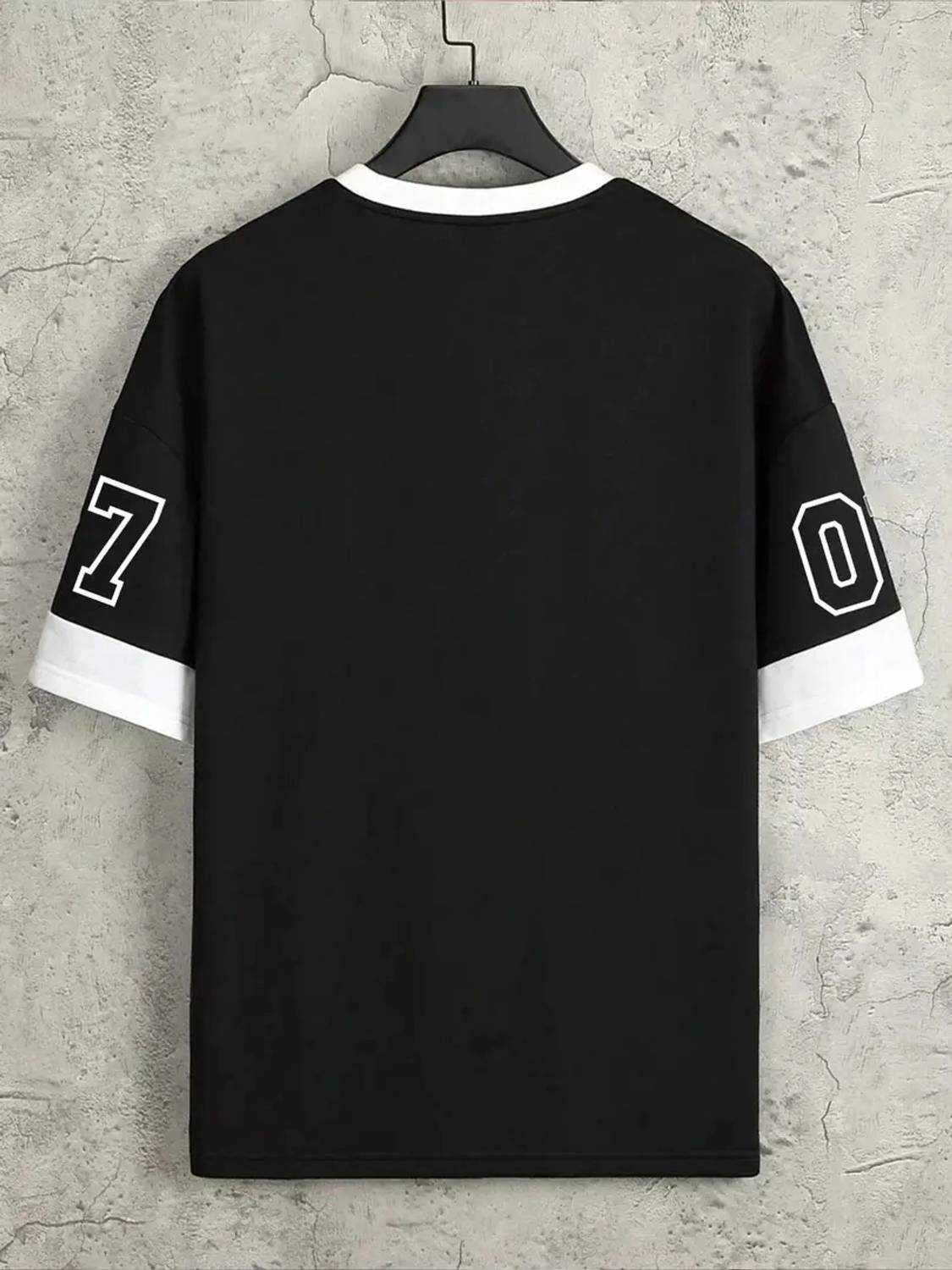 Jump Cuts Black Men's Round Neck T-Shirt - Image 3