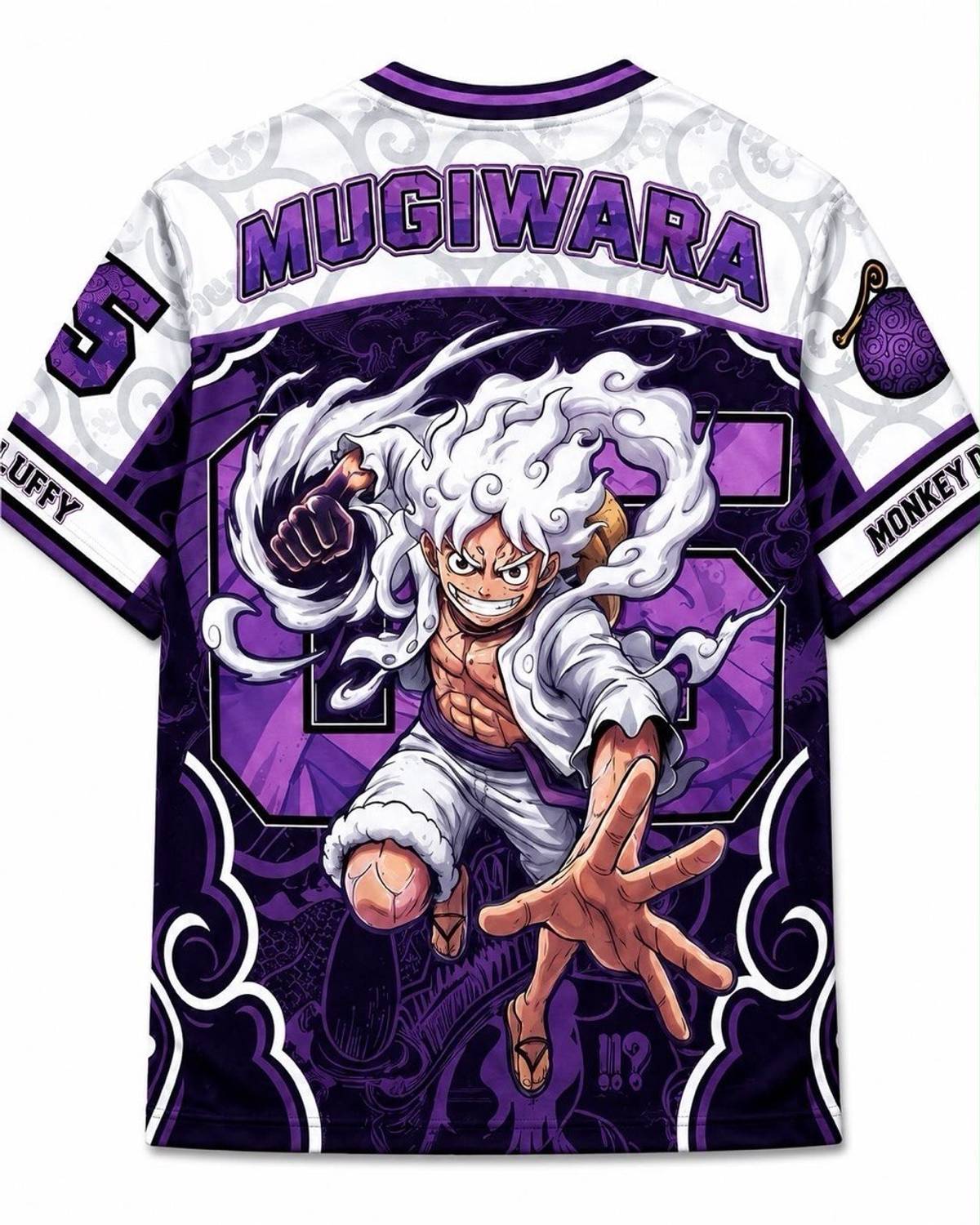 Eddicted Men Purple V Neck Printed T-Shirt - Image 2