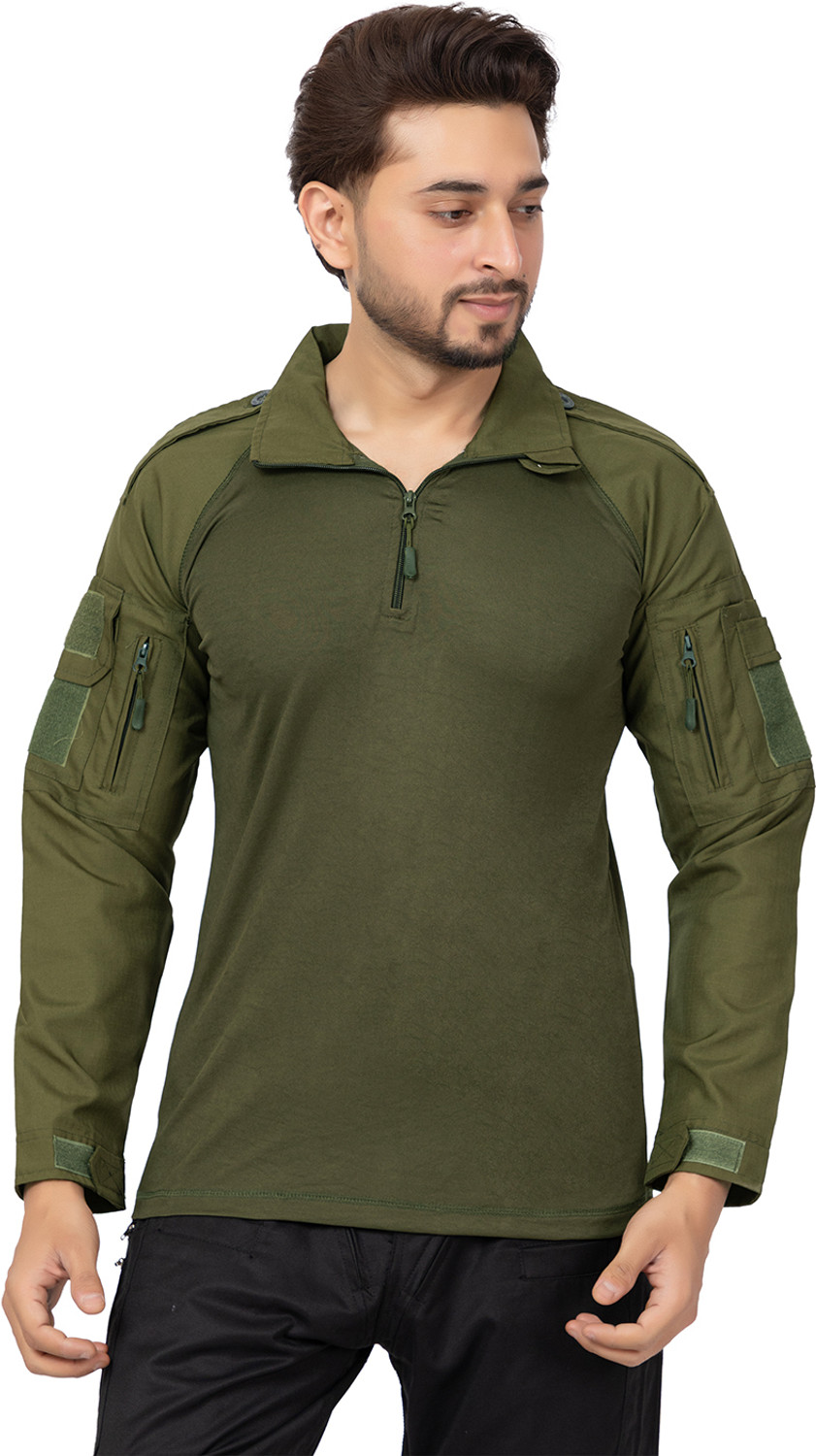 Image of rangers Solid Men Polo Neck Green T-Shirt