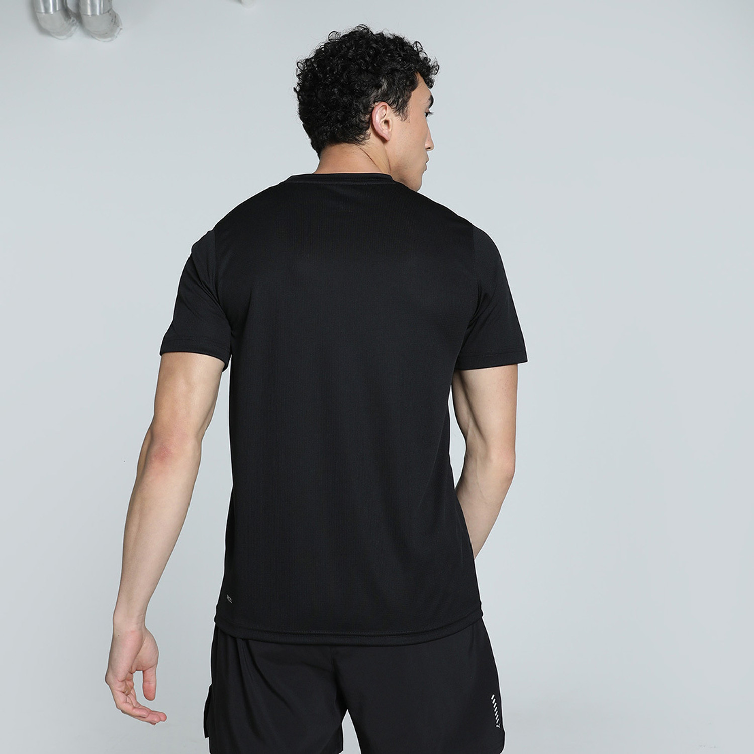 Image of PUMA Printed Men Round Neck Black T-Shirt