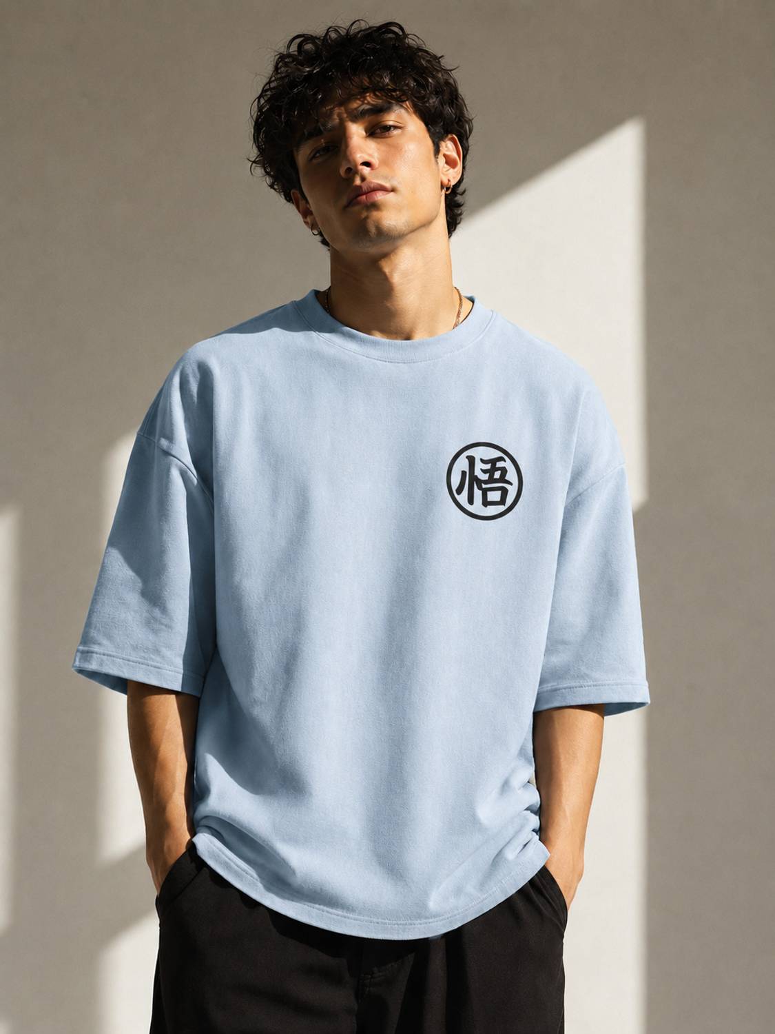 Garmentch Men Light Blue T-Shirt - Image 1