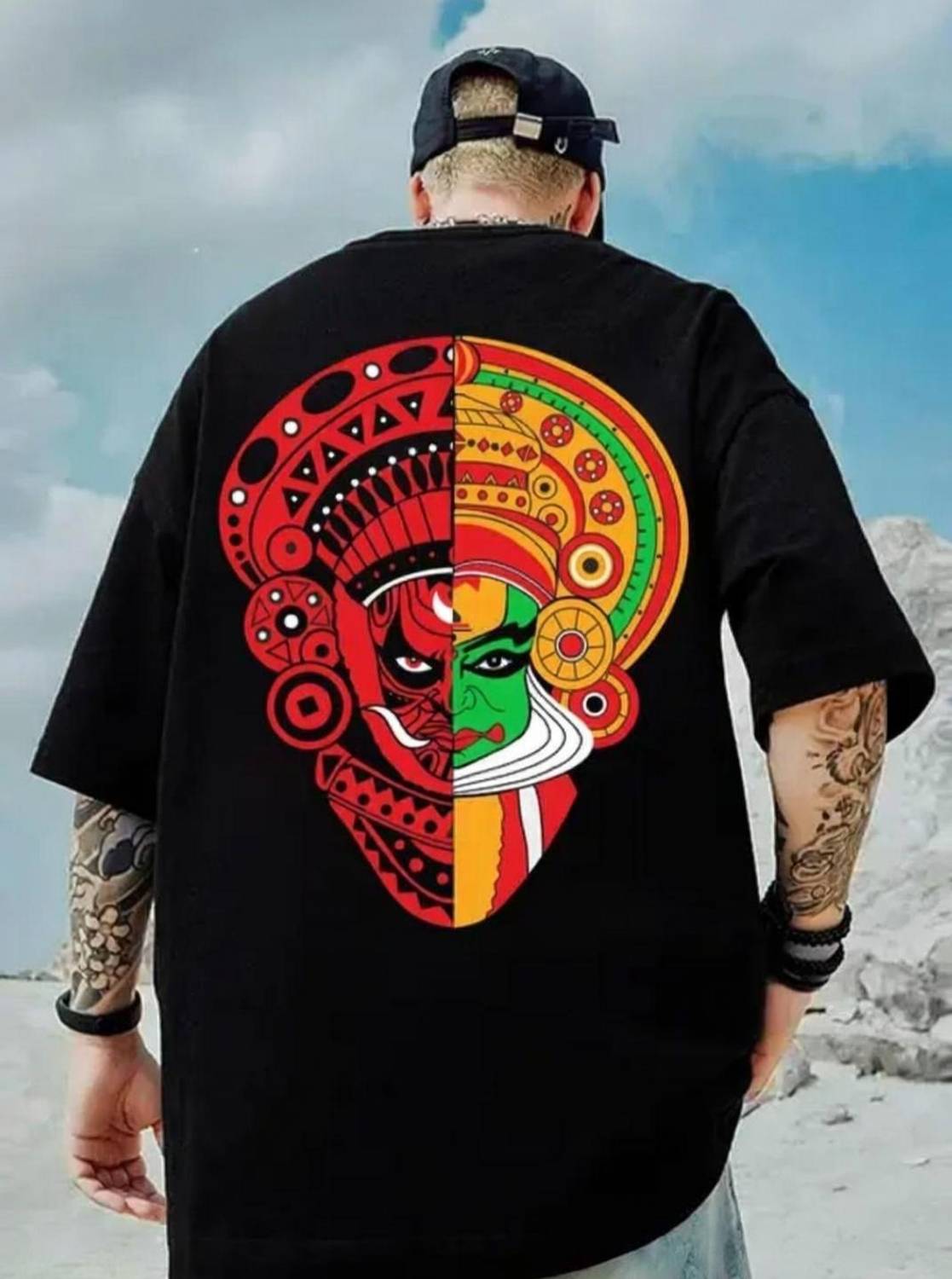 BubbleTwyst Typography Men Round Neck Black T-Shirt