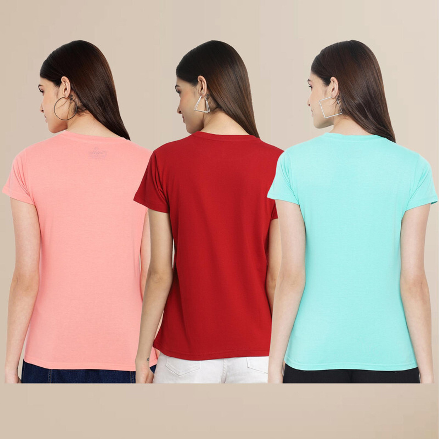 Image of METRONAUT Printed Women Round Neck Multicolor T-Shirt