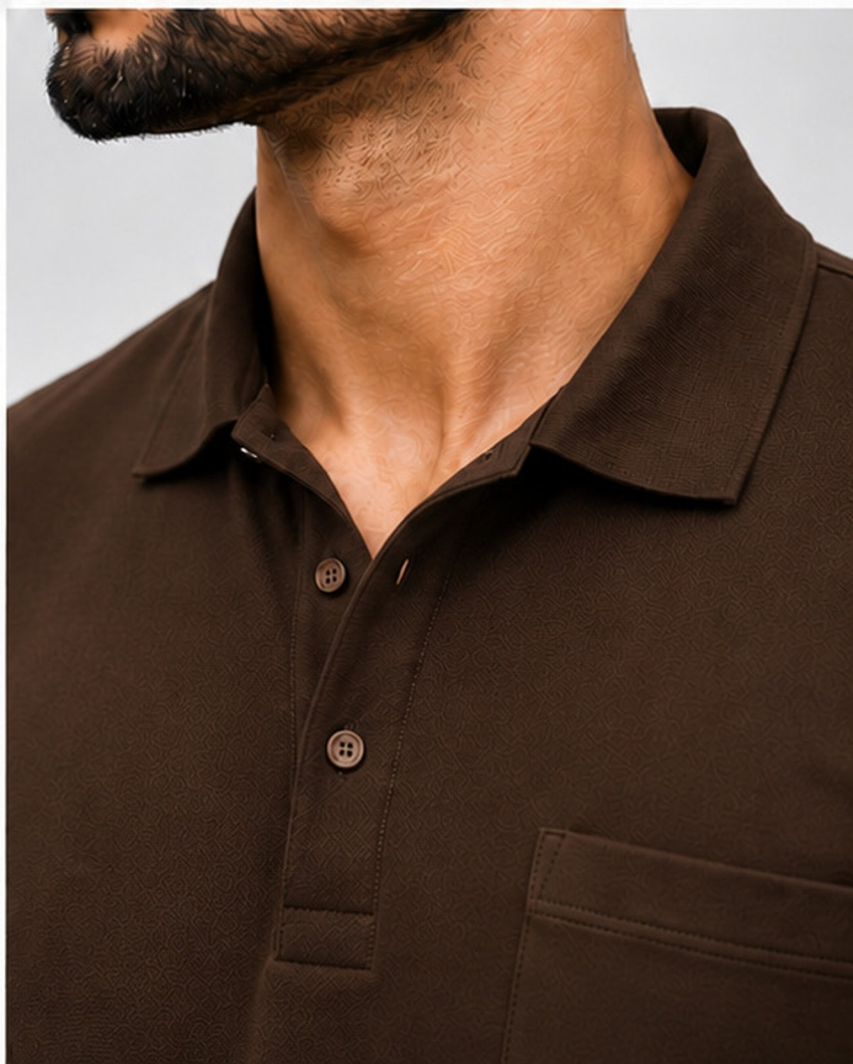 Image of sports mtex Solid Men Polo Neck Brown T-Shirt