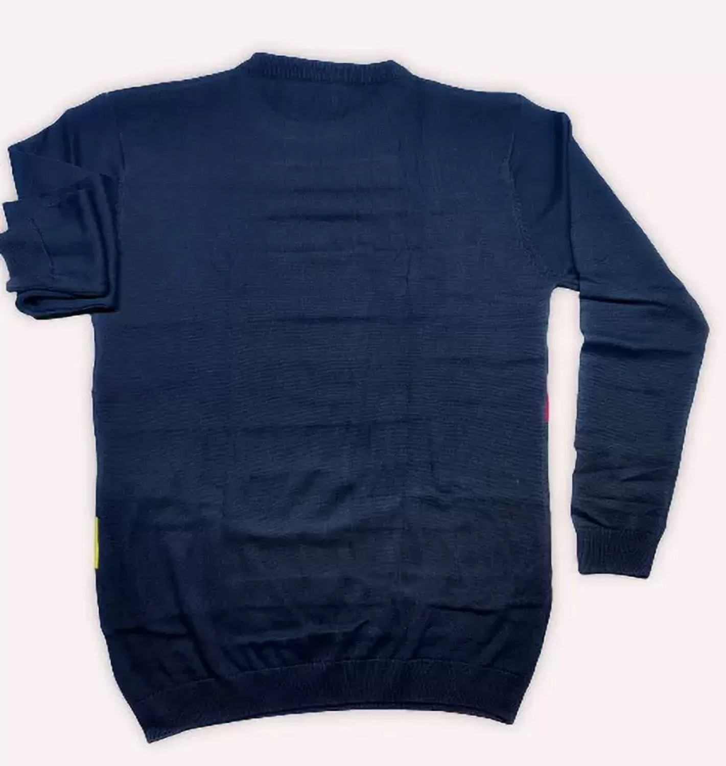 Image of fashionx Colorblock Men Round Neck Blue T-Shirt