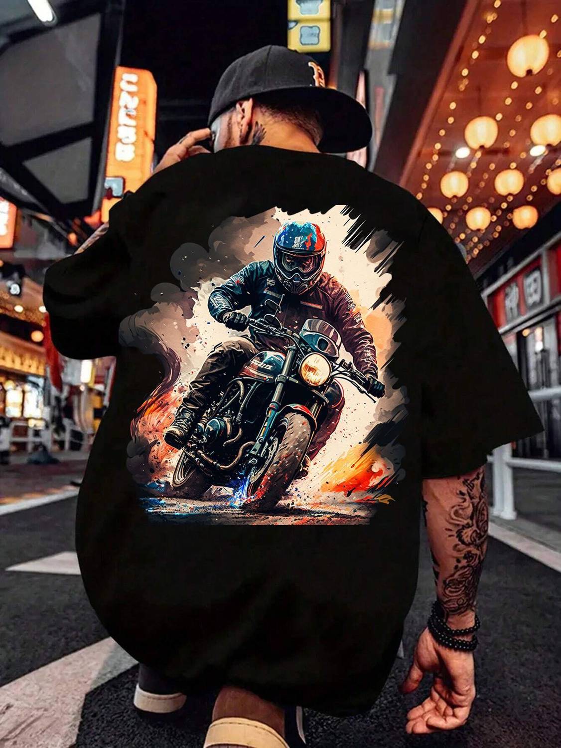 BubbleTwyst Typography Men Round Neck Black T-Shirt