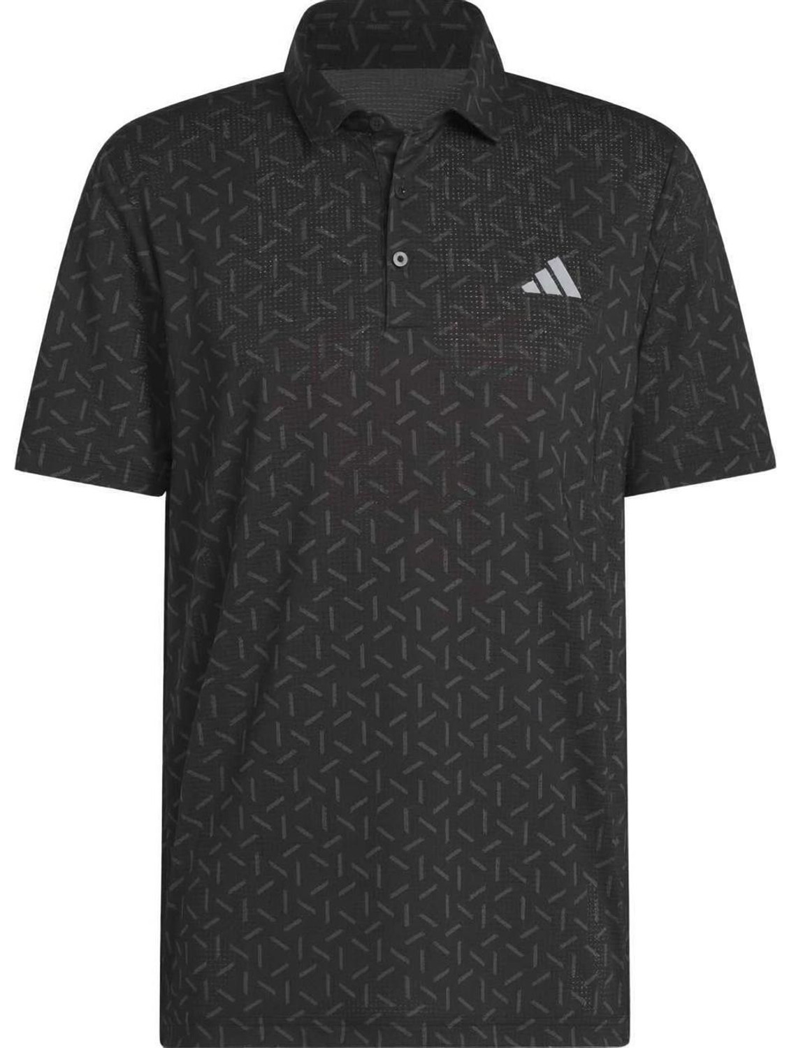 Image of ADIDAS Printed Men Polo Neck Black T-Shirt