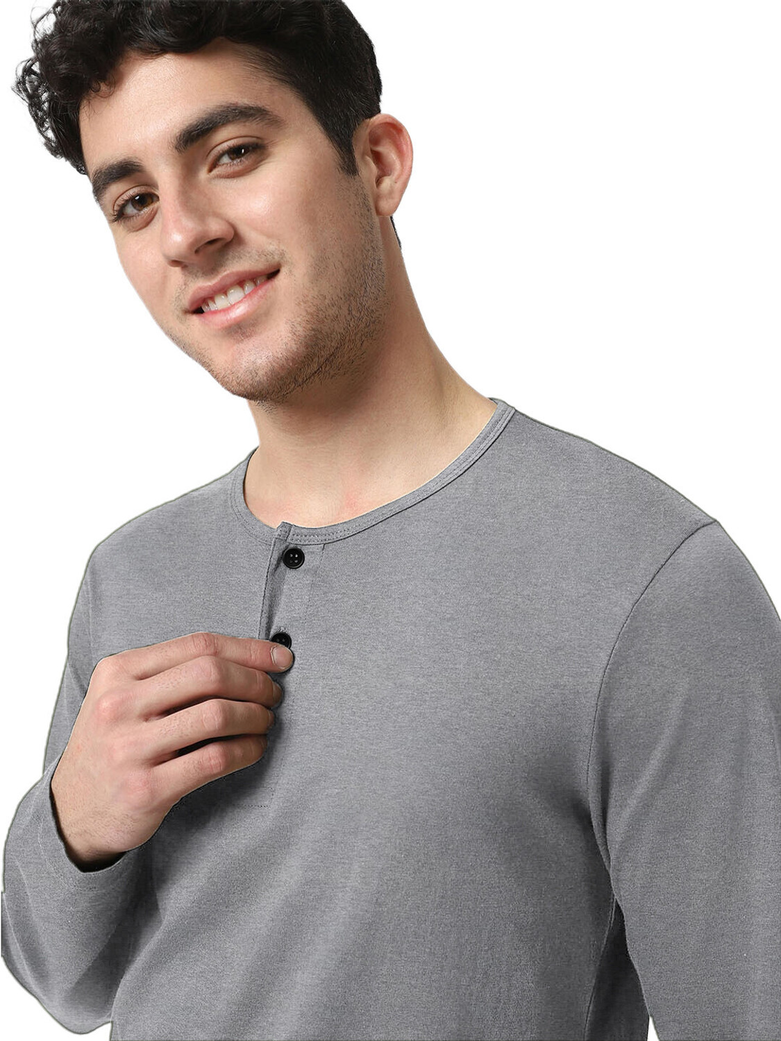 Image of LazyChunks Solid Men Henley Neck Multicolor T-Shirt