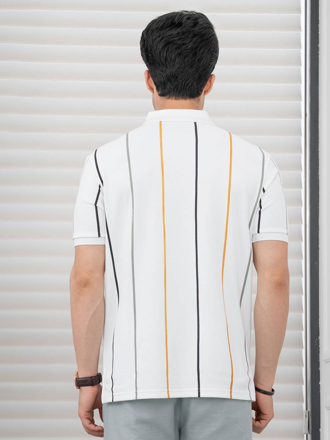 RED TAPE Men Polo Neck White T-Shirt - Image 3