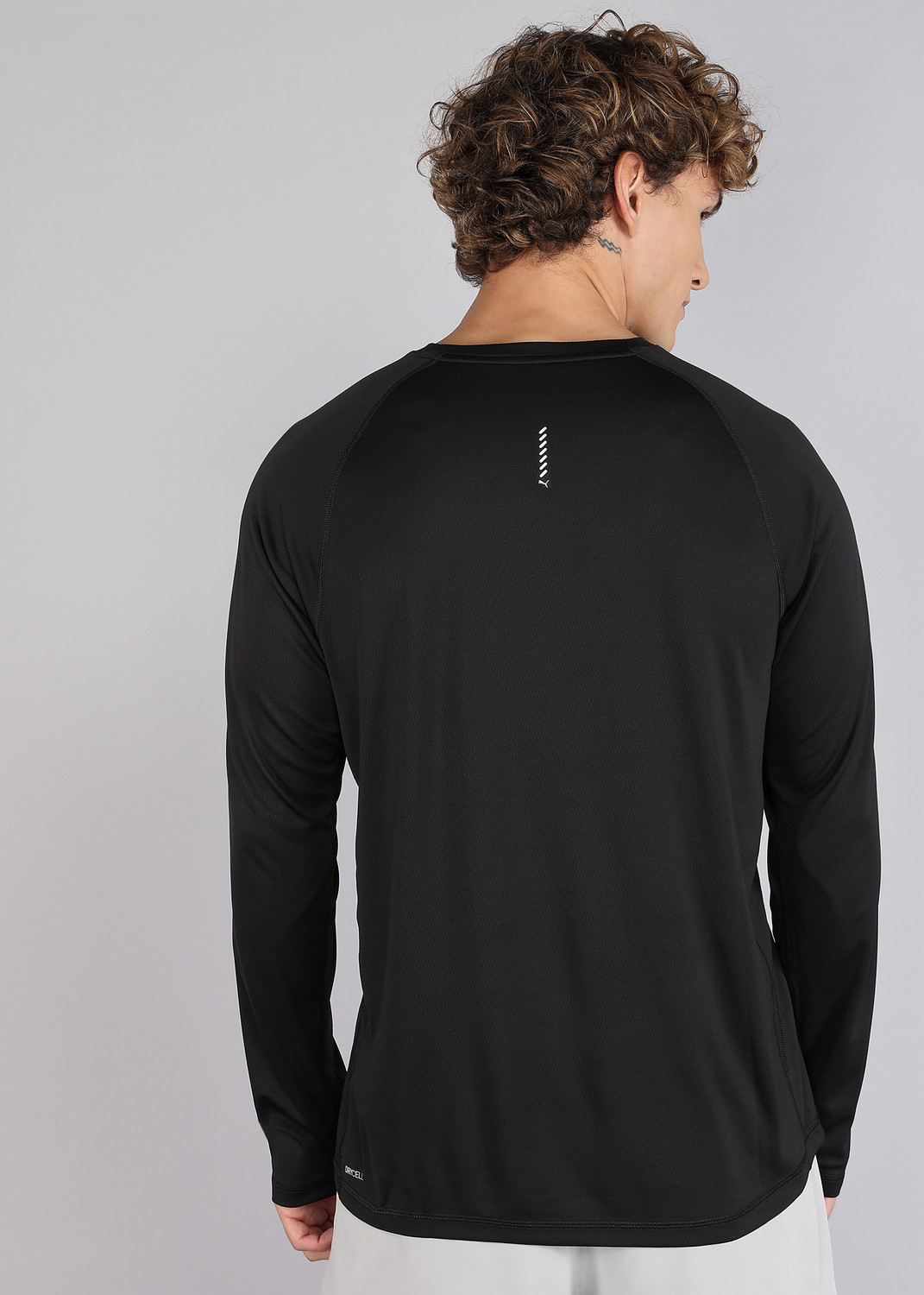 Image of PUMA Solid Men Crew Neck Black T-Shirt