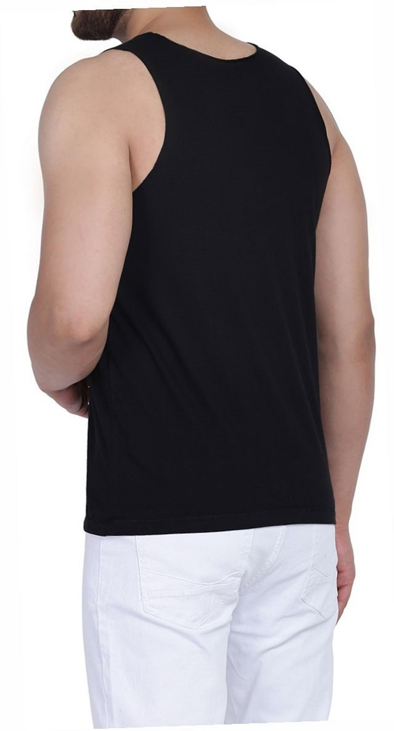 Image of WOOSTRO Printed, Typography Men Round Neck Black T-Shirt