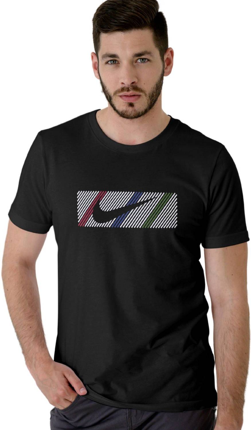 SAHHUONESH TREND Graphic Print Men Round Neck Black T-Shirt