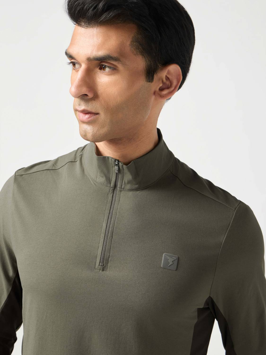 TECHNOSPORT Colorblock Men High Neck Light Green T-Shirt - Image 5