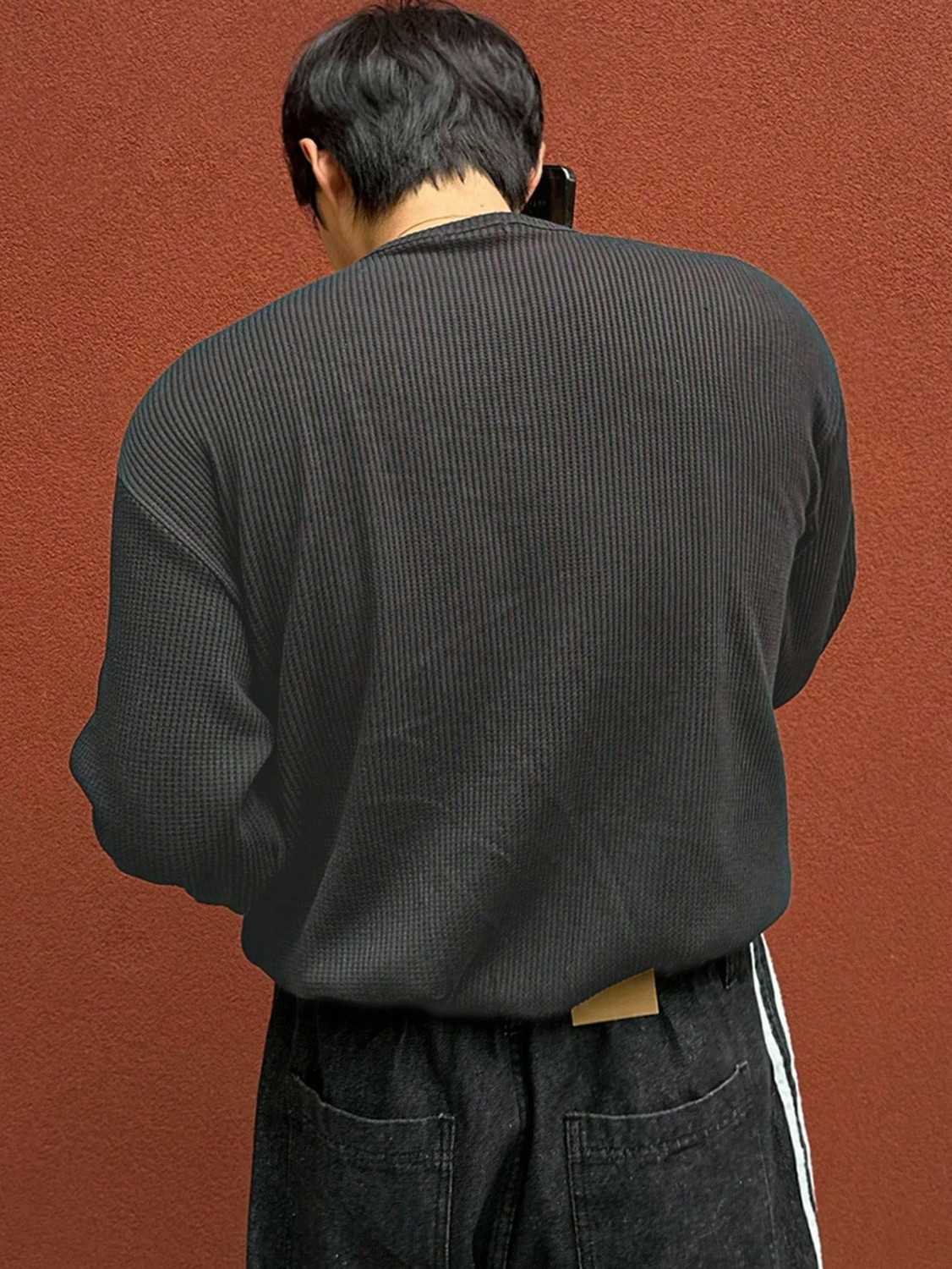 Image of The Modern Soul Solid Men Henley Neck Grey T-Shirt
