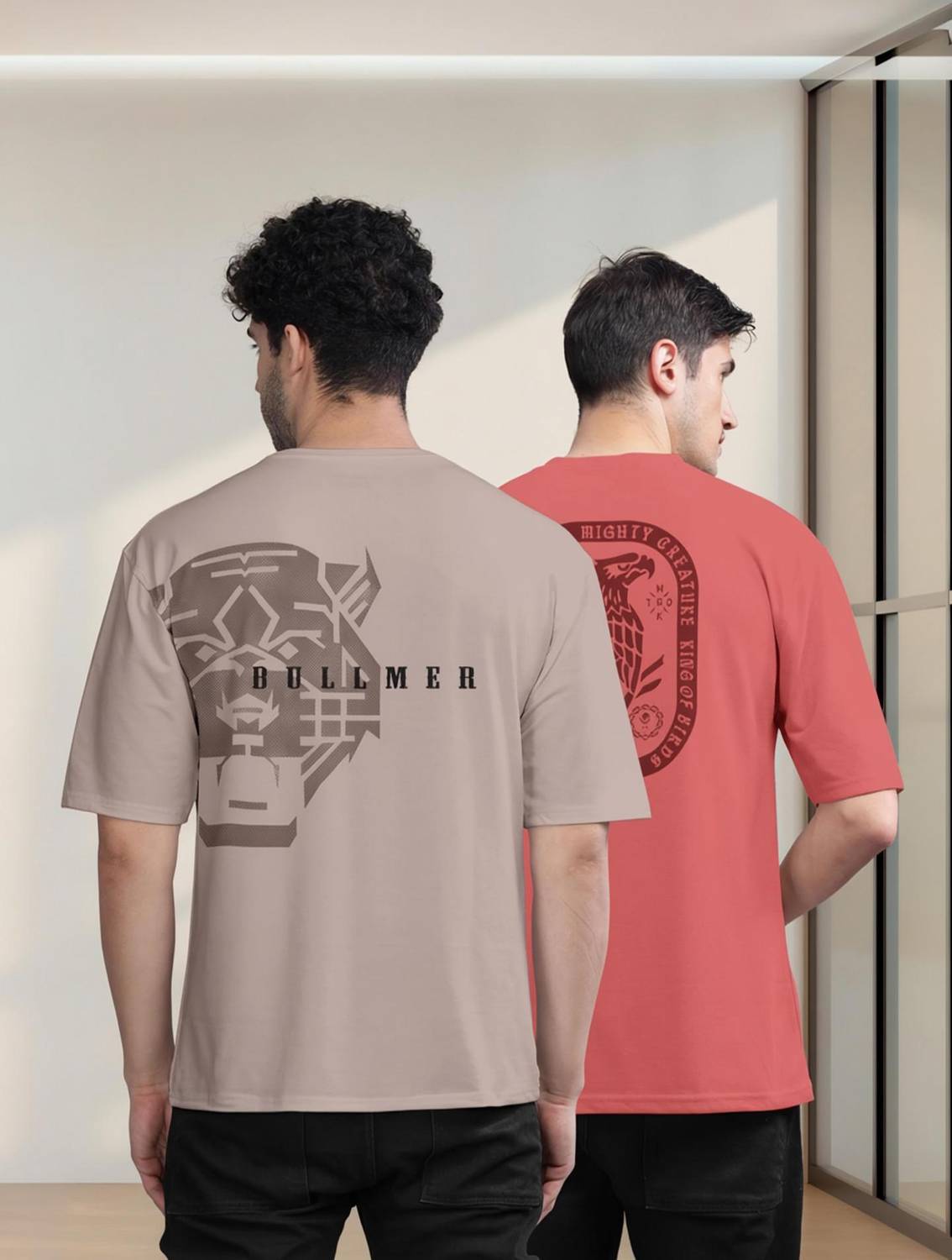 Bullmer Printed Men Round Neck Multicolor T-Shirt