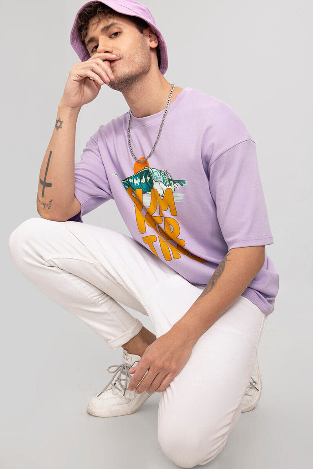 Image of HELL BOUND Typography Men Round Neck Multicolor T-Shirt