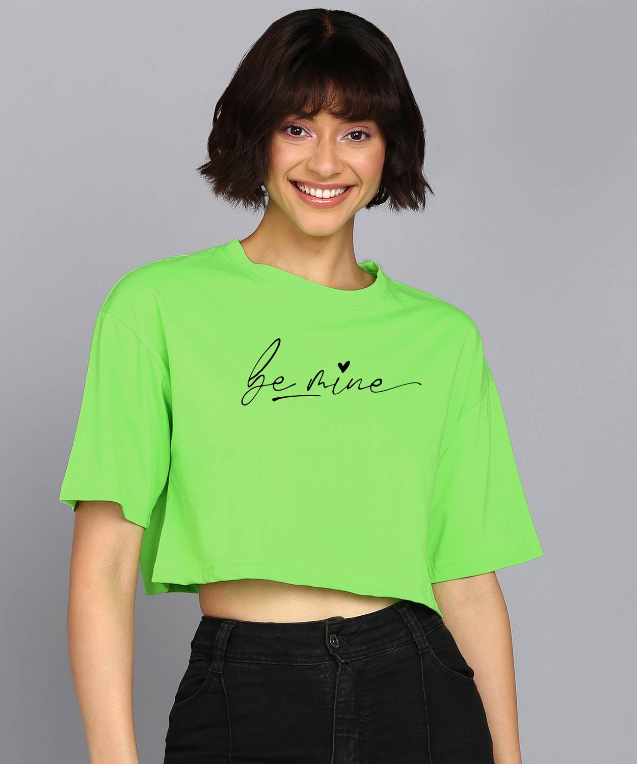 Adyavastram Typography Women Round Neck Dark Green T-Shirt