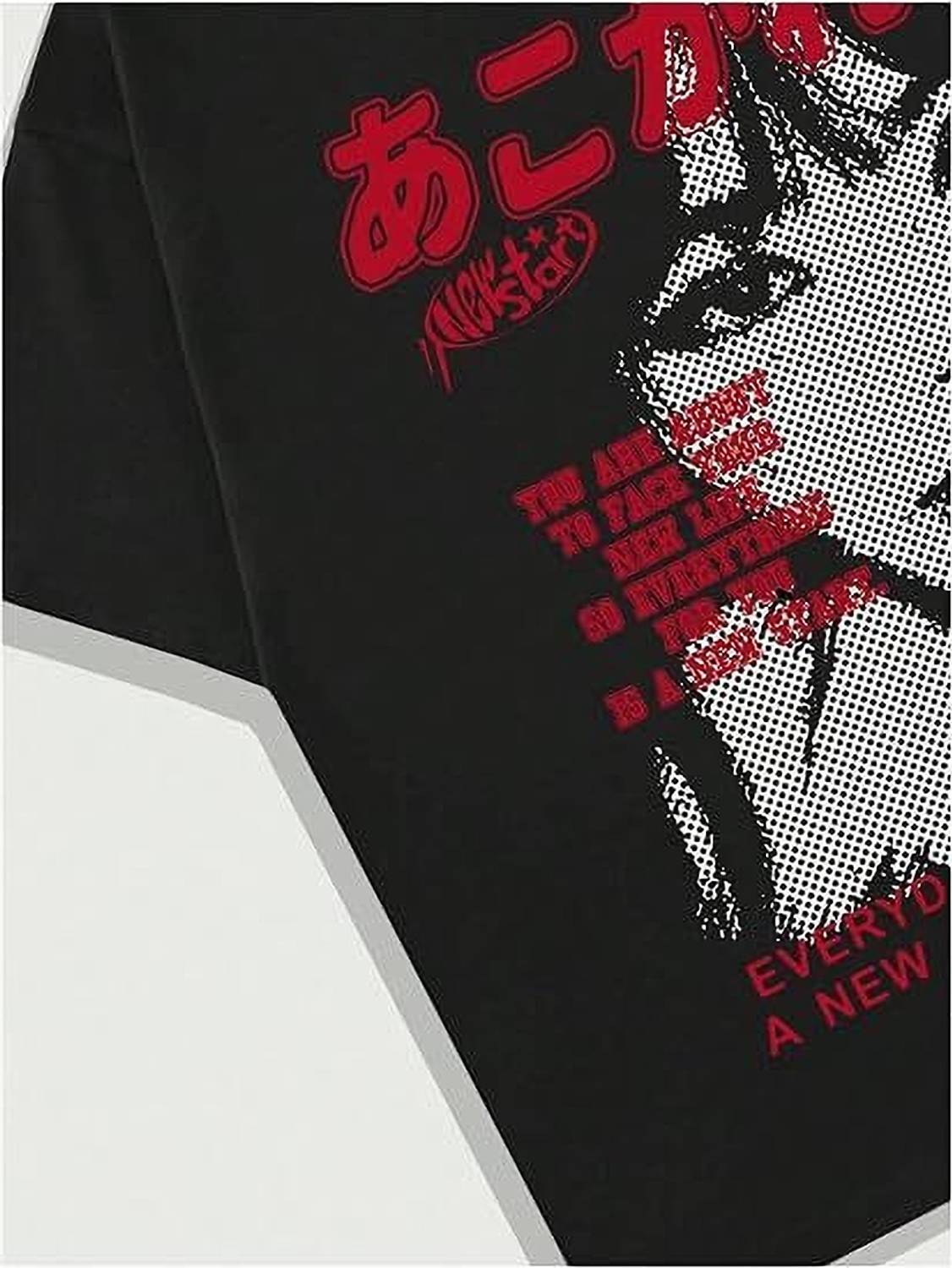 MapelFashion Graphic Print Men Round Neck Black T-Shirt - Image 2