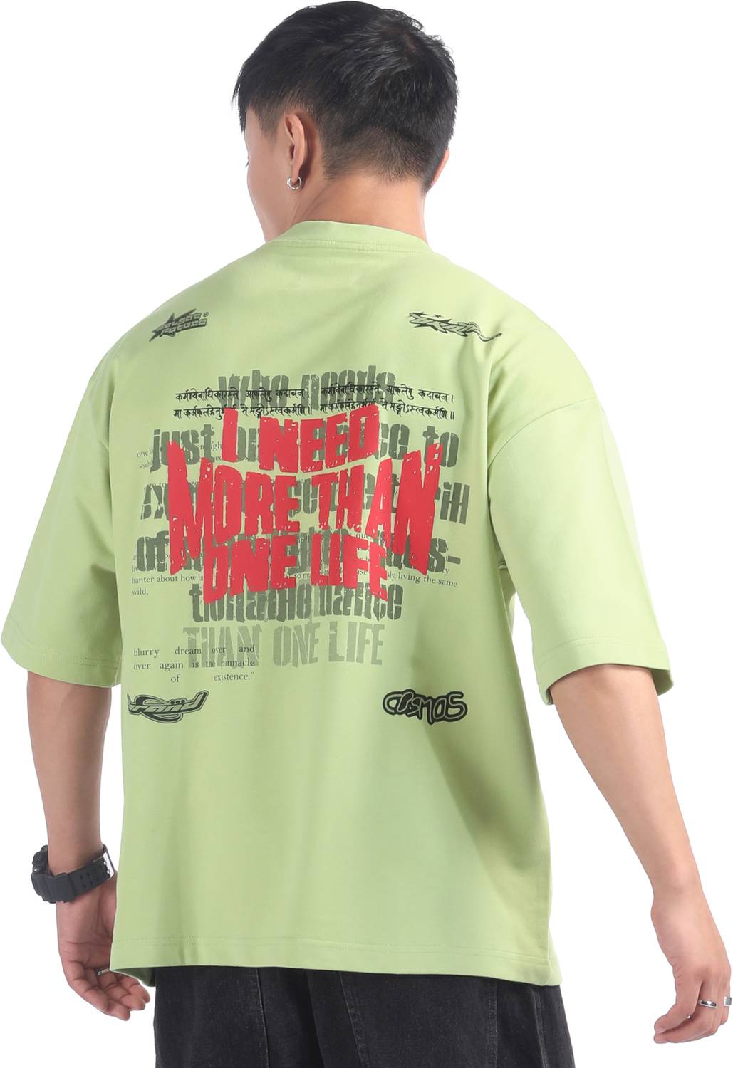 BEYOUNG Solid Men Round Neck Green T-Shirt