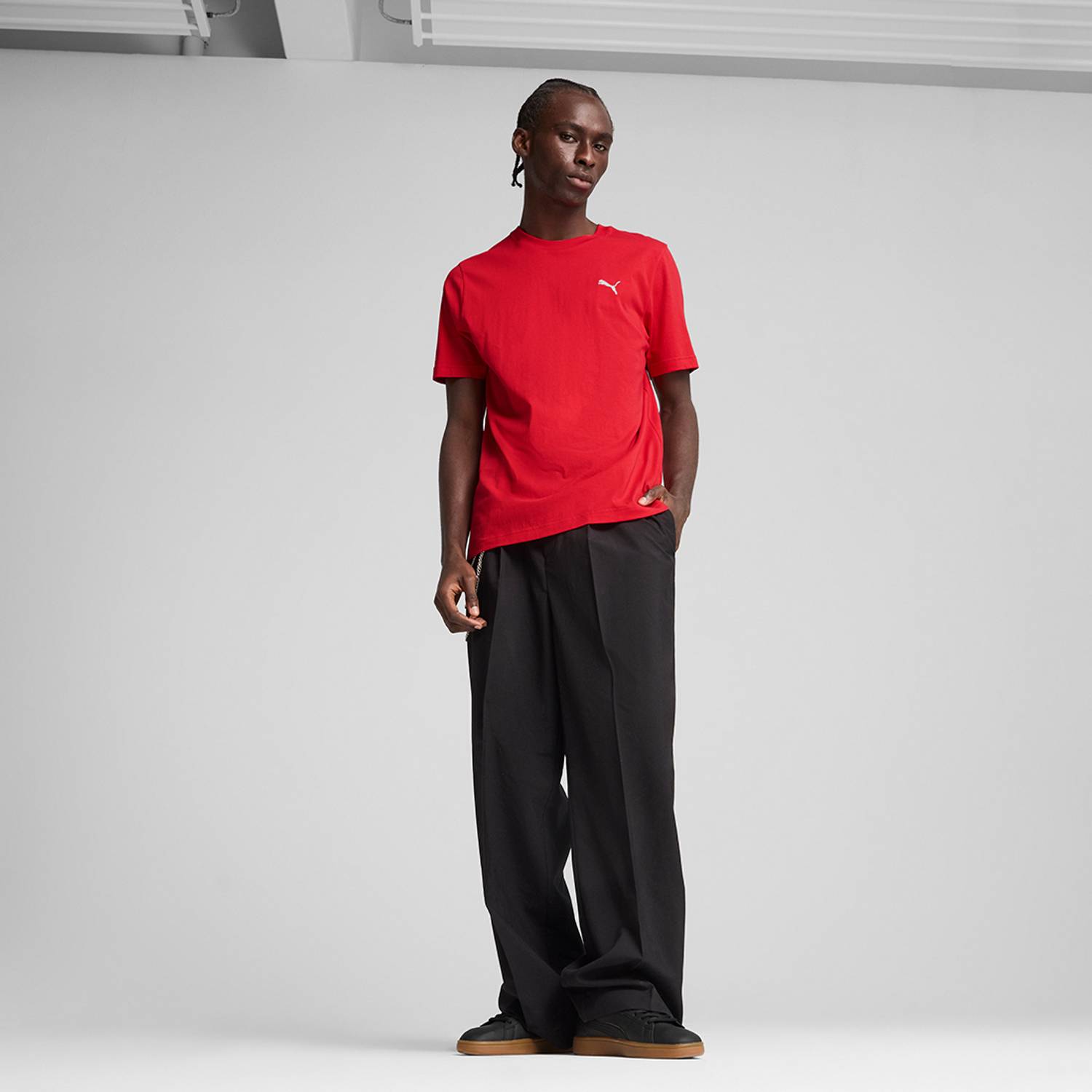 PUMA Men Red Crew Neck T-Shirt - Image 3