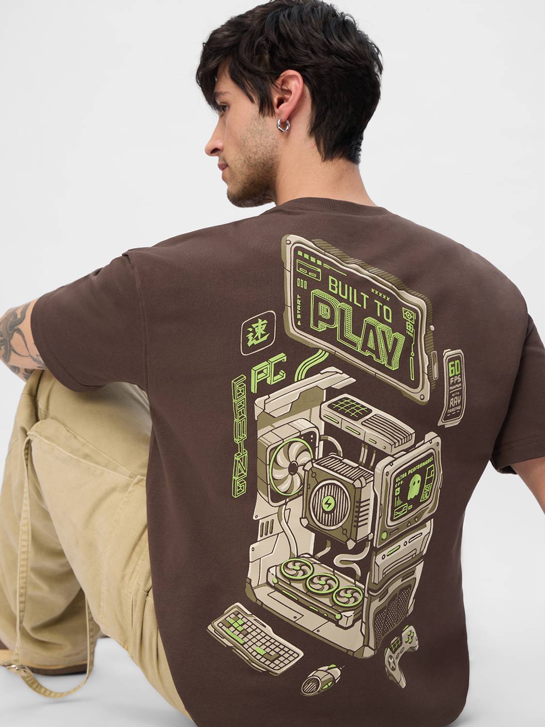 The Souled Store Men Brown T-Shirt - Image 2