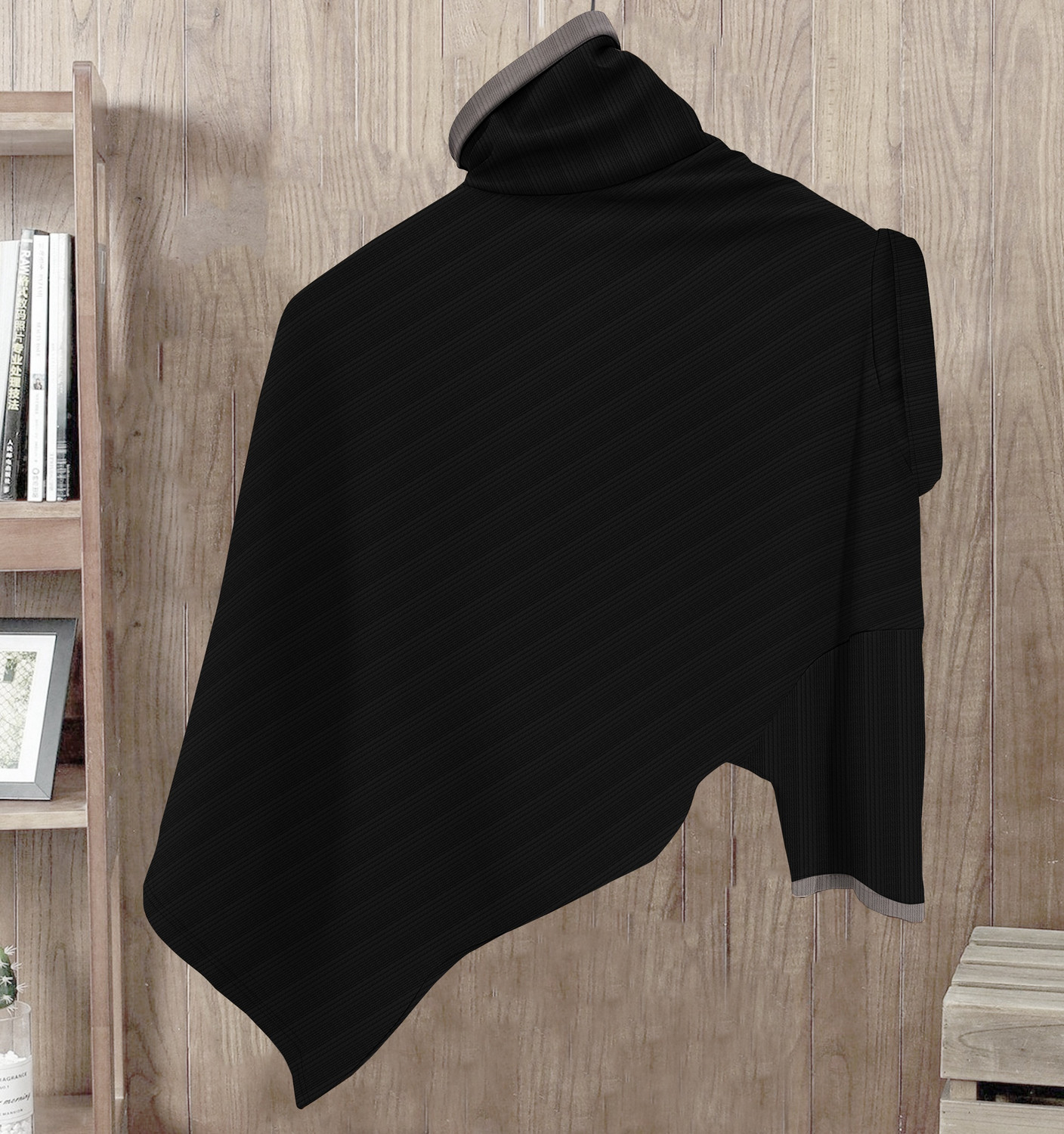 Image of KAJARU Colorblock, Solid Men Polo Neck Grey, Black T-Shirt
