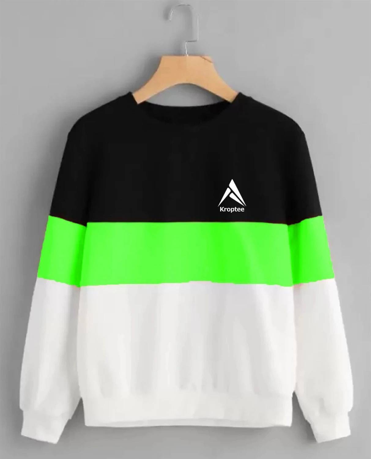 Kroptee Men Colorblock Round Neck Pure Cotton Multicolor T-Shirt