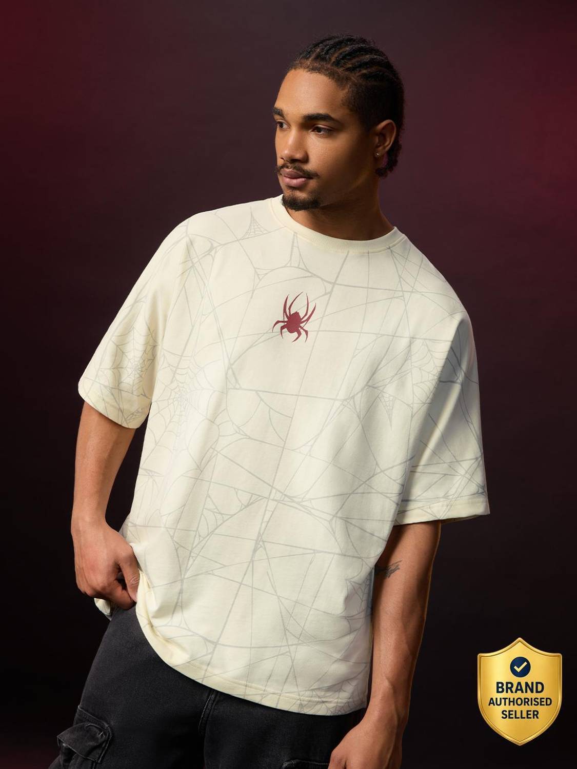 The Souled Store Superhero Men White T-Shirt