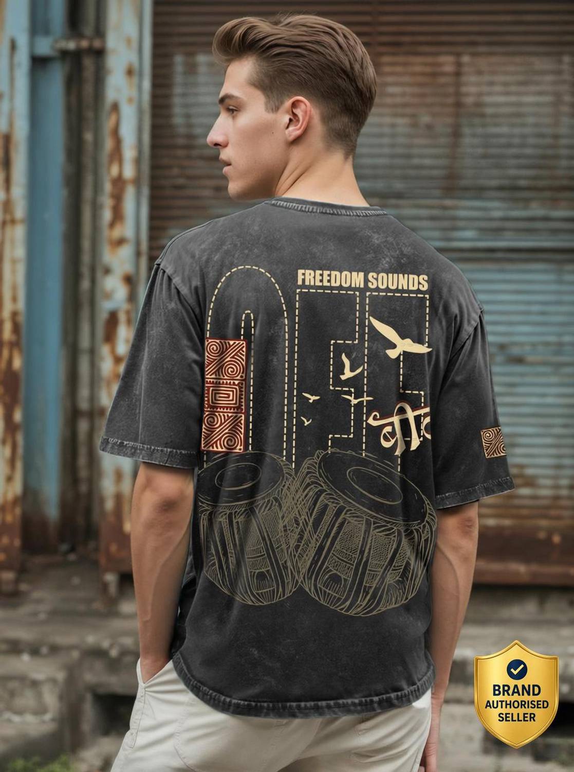 BEWAKOOF Graphic Print Men Round Neck Black T-Shirt