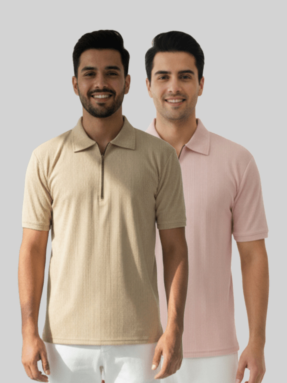 Image of Dollar Solid Men Polo Neck Multicolor T-Shirt