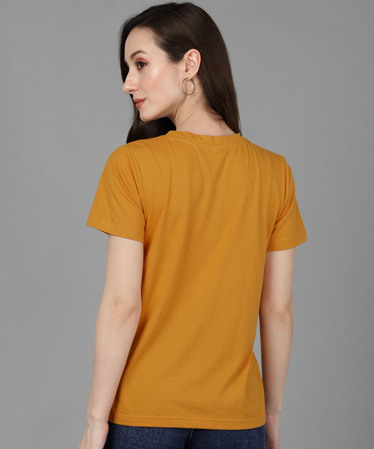 Image of Adyavastram Graphic Print Women Round Neck Multicolor T-Shirt