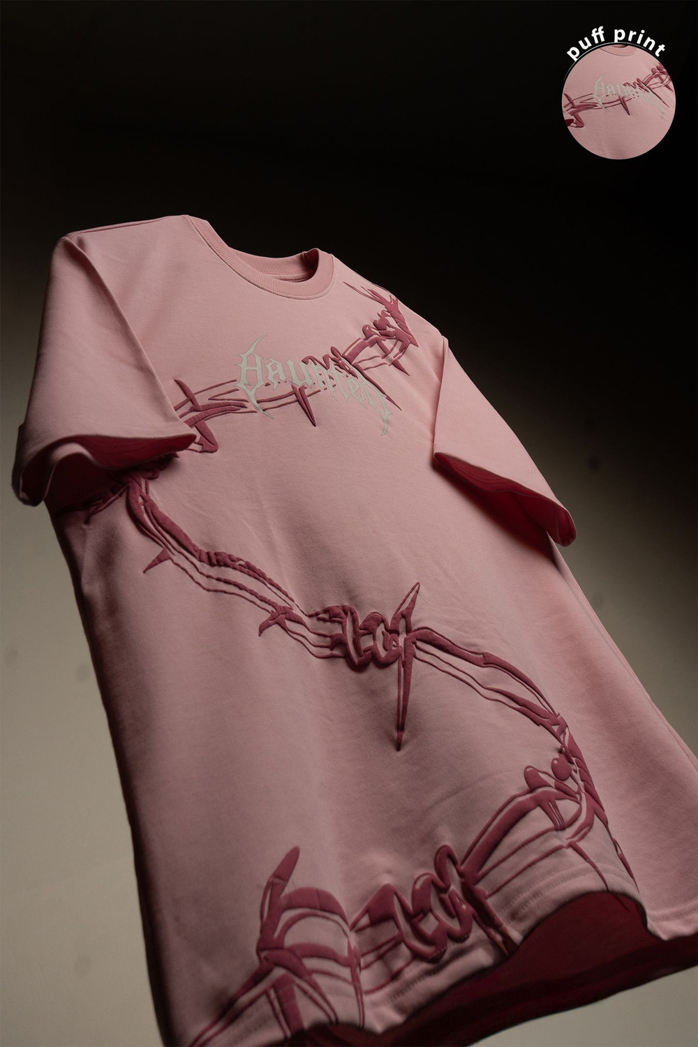 Image of Kapda Kulture Typography, Graphic Print, Solid Men Round Neck Reversible Pink T-Shirt