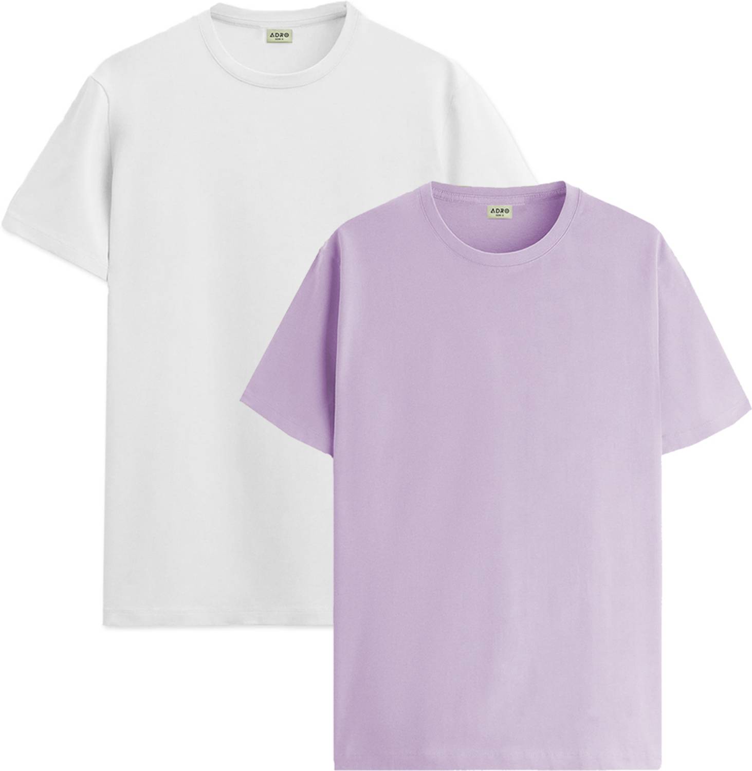 ADRO Solid Men Crew Neck White T-Shirt