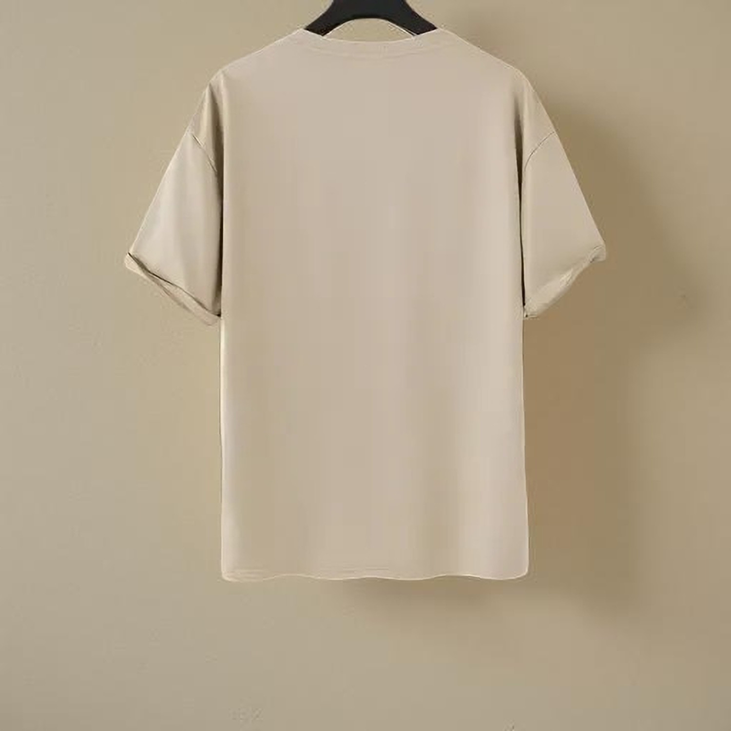 Image of KAJARSS Typography, Printed Men Round Neck Beige T-Shirt