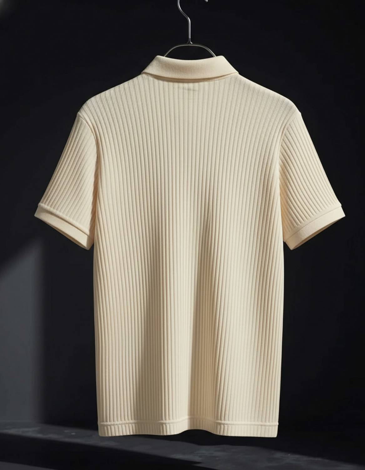 Try Men Beige Polo Neck T-Shirt - Image 2