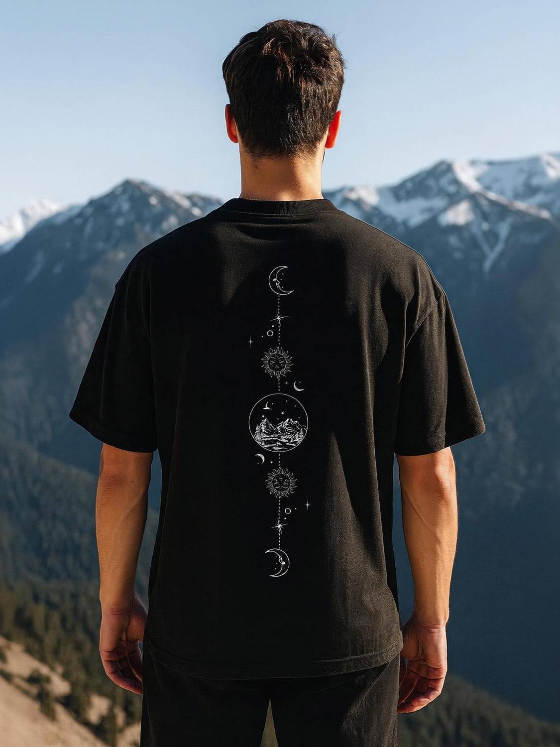 Crazybee CB Printed Men Round Neck Black T-Shirt - Image 1